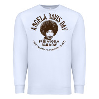 White angela davis day 70s black rights Premium Sweatshirt - linhVisuals