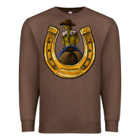 Chestnut horseshoe and cowgirl Premium Sweatshirt - JahusDesignShop