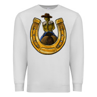 Dove Grey horseshoe and cowgirl Premium Sweatshirt - JahusDesignShop