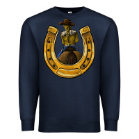 Navy horseshoe and cowgirl Premium Sweatshirt - JahusDesignShop