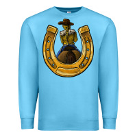 Ocean Blue horseshoe and cowgirl Premium Sweatshirt - JahusDesignShop