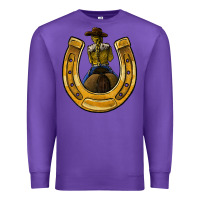 Purple horseshoe and cowgirl Premium Sweatshirt - JahusDesignShop