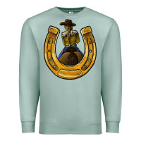 Seafoam horseshoe and cowgirl Premium Sweatshirt - JahusDesignShop