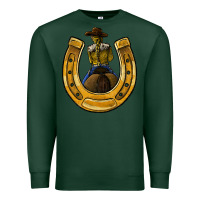 Sports Green horseshoe and cowgirl Premium Sweatshirt - JahusDesignShop