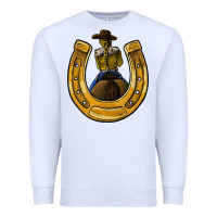 Horseshoe And Cowgirl Premium Sweatshirt | Teevron