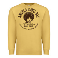 Antique Gold angela davis day 70s black rights Premium Sweatshirt - linhVisuals