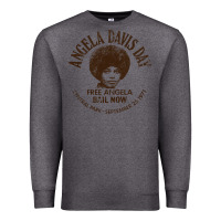 Charcoal Heather angela davis day 70s black rights Premium Sweatshirt - linhVisuals