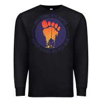 Black bigfoot t  shirt bigfoot lives design t  shirt Premium Sweatshirt - linhVisuals