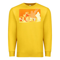 Lemon bigfoot t  shirt bigfoot riding motorcycle for biker sasquatch chick t Premium Sweatshirt - linhVisuals