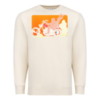 Sandshell bigfoot t  shirt bigfoot riding motorcycle for biker sasquatch chick t Premium Sweatshirt - linhVisuals