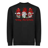 Black merry christmas gnome with christmas lights Heavyweight Sweatshirt - JahusDesignShop