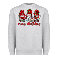 Heather Grey merry christmas gnome with christmas lights Heavyweight Sweatshirt - JahusDesignShop