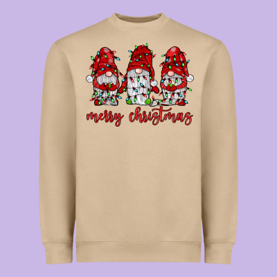 Merry Christmas Gnome With Christmas Lights Heavyweight Sweatshirt Designed By Jahusdesignshop