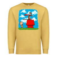 Antique Gold Calvin Hobbes Premium Sweatshirt - linhVisuals