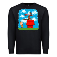 Black Calvin Hobbes Premium Sweatshirt - linhVisuals
