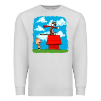Dove Grey Calvin Hobbes Premium Sweatshirt - linhVisuals