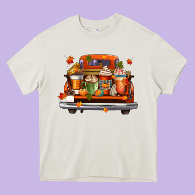 Coffee Cups Truck Heavy Core Tee Designed By Cowgirlartshop