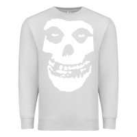 Dove Grey mens skull Premium Sweatshirt - linhVisuals
