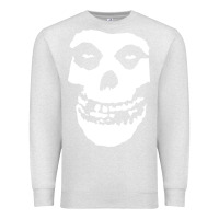 Oatmeal Heather mens skull Premium Sweatshirt - linhVisuals
