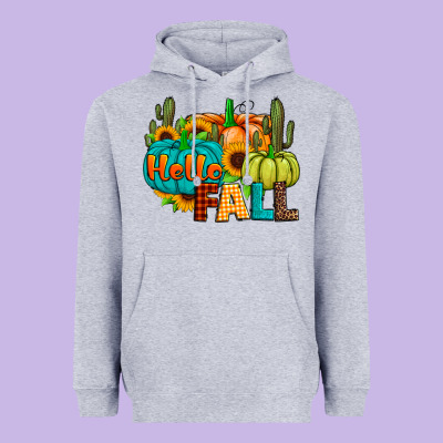 Hello Fall Heavyweight Hoodie Designed By Jahusdesignshop