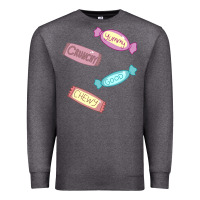 Charcoal Heather candy pieces Premium Sweatshirt - linhVisuals