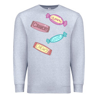 Heather Grey candy pieces Premium Sweatshirt - linhVisuals