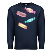 Navy candy pieces Premium Sweatshirt - linhVisuals