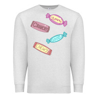 Oatmeal Heather candy pieces Premium Sweatshirt - linhVisuals