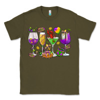 Army Green Mardi Gras wine glasses Classic Tee - HowdyJamesFarm
