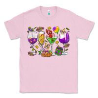 Bubblegum Pink Mardi Gras wine glasses Classic Tee - HowdyJamesFarm