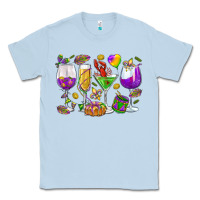 Dusty Blue Mardi Gras wine glasses Classic Tee - HowdyJamesFarm