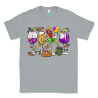 Heather Grey Mardi Gras wine glasses Classic Tee - HowdyJamesFarm