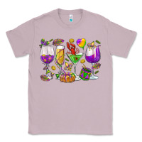 Lilac Mardi Gras wine glasses Classic Tee - HowdyJamesFarm