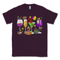 Plum Mardi Gras wine glasses Classic Tee - HowdyJamesFarm