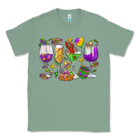 Sage Mardi Gras wine glasses Classic Tee - HowdyJamesFarm