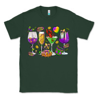Sports Green Mardi Gras wine glasses Classic Tee - HowdyJamesFarm