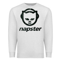 Oatmeal Heather napster    napster Premium Sweatshirt - linhVisuals