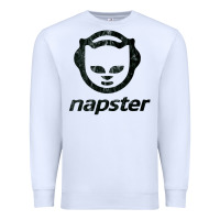 White napster    napster Premium Sweatshirt - linhVisuals