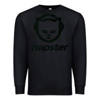 Black napster    napster Premium Sweatshirt - linhVisuals