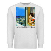 Oatmeal Heather belle and sebastian 90s style fanart design Premium Sweatshirt - linhVisuals