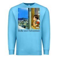 Ocean Blue belle and sebastian 90s style fanart design Premium Sweatshirt - linhVisuals