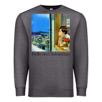 Charcoal Heather belle and sebastian 90s style fanart design Premium Sweatshirt - linhVisuals