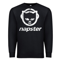Black napster light Premium Sweatshirt - linhVisuals