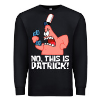 Black no this is patrick Premium Sweatshirt - linhVisuals