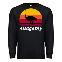 Black retro vintage allegedly ostrich Premium Sweatshirt - linhVisuals