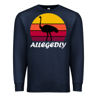 Navy retro vintage allegedly ostrich Premium Sweatshirt - linhVisuals