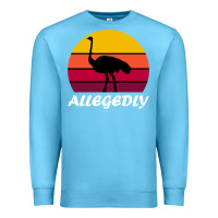 Ocean Blue retro vintage allegedly ostrich Premium Sweatshirt - linhVisuals