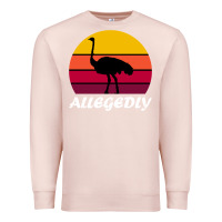 Pale Pink retro vintage allegedly ostrich Premium Sweatshirt - linhVisuals