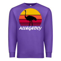 Purple retro vintage allegedly ostrich Premium Sweatshirt - linhVisuals