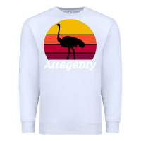 White retro vintage allegedly ostrich Premium Sweatshirt - linhVisuals